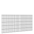 Hillfence metalen scherm, dubbele staafmat, 250 x 103 cm, zwart.