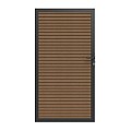 Newtechwood co-extrusie composiet deur in aluminium frame, horizontaal triple, 100x195 cm, teak.