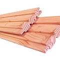 Douglas geschaafd 2-zijdig triple profielplank, 2,7x14,5x400 cm, onbehandeld.