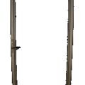 Verstelbaar stalen poortframe 98.5x190 cm inclusief kokerprofiel en slot en beslagset. zwart gepoedercoat