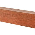 Hardhout paal 14x14x300 cm, 4 zijden glad, met diamantkop