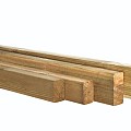 Grenen geschaafde regel 4,4x6,8x500 cm, groen geïmpregneerd.