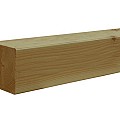 Douglas geschaafde paal duplo verlijmd 14x14x300 cm, groen geïmpregneerd.