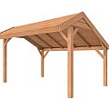 Douglasvision kapschuur Comfort 400x250 cm, onbehandeld.