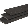 Vuren Zweeds rabat 1 zijde geschaafd, 1 zijde fijnbezaagd 1,1-2,7x19,5x300 cm, zwart gedompeld