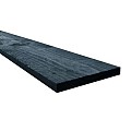 Douglas fijnbezaagde potdekselplank 2,2x20x300 cm, zwart gespoten.