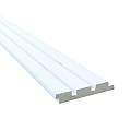 Vuren geschaafd triple profiel 2,2x14,5x300 cm, wit gespoten.