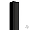 Linea Fence Aluminium paal met houten kern 6.8x6.8x272 zwart gepoedercoat