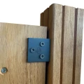 Aluminium beslagset hoek, (antraciet gecoat) 6 st