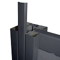 Aluminium paal "Modular" 68x68x2700mm (tbv scherm 1800 hoog) [antraciet gepoedercoat] in folie bc