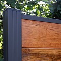Aluminium paal "Modular" 68x68x2700mm (tbv scherm 1800 hoog) [antraciet gepoedercoat] in folie bc