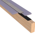 Pext Polycarbonaat Dakpakket - 3060x2500 muuraanbouw - blank aluminium - excl. glas
