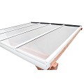 Pext Polycarbonaat Dakpakket - 4060x3000 muuraanbouw - antraciet - polycarbonaat opaal