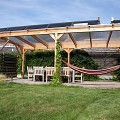 Pext Veranda Douglas - 6060x3500 vrijstaand - staanders 14x14 cm - blank aluminium - polycarbonaat helder