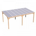 Pext Veranda Douglas - 6200x4500 vrijstaand - staanders 18x18 cm - wit - polycarbonaat opaal