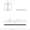 Lichtgewicht betonpaal met diamantkop ongecoat 8,5x8,5x280 cm, eindpaal, grijs