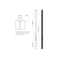 Lichtgewicht betonpaal met diamantkop ongecoat 8,5x8,5x280 cm, eindpaal, antraciet