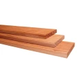 Douglas geschaafd dekdeel 1 zijde grof, 1 zijde fijn profiel, 2,4x13,8x400 cm, kleurloos geïmpregneerd.