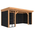 Douglasvision buitenverblijf Comfort compleet 500x270 cm kleurloos geimpregneerd wanden zwart geimpr