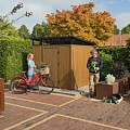 NewTechWood berging met enkele deur, 222 x 210 cm, Teak