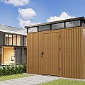 NewTechWood berging met enkele deur, 283 x 210 cm, Teak