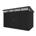 NewTechWood berging met dubbele deur, 344 x 210 cm, Ebony zwart
