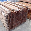 hardhouten paal ruw 6x6x200