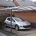 Carport CP10 - RAL - enkel boog 5060x3500 mm. Kleur aluminium: xxxxx. Kleur beglazing: xxxxx.