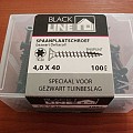 Eurofix spaanplaatschroef zwart TX PK 4.0x40 (100st)