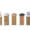 Paalornament peer op plaat 8 x 8 cm hout.