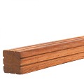AV Hardhouten paal geschaafd met V-groef, gepunt 6,5x6,5x200 cm.