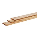 Grenen geschaafde plank 1,7x14,0x360 cm, groen geïmpregneerd.