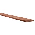 Hardhouten geprofileerd dekdeel, 1 zijde profiel, 1 zijde glad, 2,1x14,5x245 cm. klasse 2