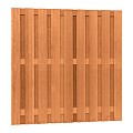 Hardhouten geschaafd plankenscherm 20-planks, recht verticaal, 180x180 cm, betonsysteem. verwacht decmber 2026