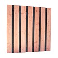 Douglas fijnbezaagd plankenscherm met zwarte binnenkant, 19 mm, 180 x 180 cm