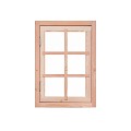 Douglas 6-ruits uitzetraam. 90x70.3 cm, onbehandeld.