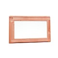Douglas vast raam met melkglas. 72x40 cm, onbehandeld.