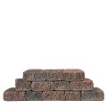 Granubrick 23,1/15,3X20X10 Rood-Zwart