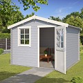 Blokhut Nina 275x230 Platinum Grey