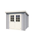 Blokhut Indi 230x175 Platinum Grey-wit