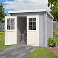 Blokhut Indi 230x175 Platinum Grey-wit