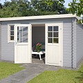 Blokhut Amira 380x230 Platinum Grey