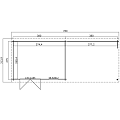 Blokhut Aida 760x275  Platinum Grey