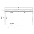 Blokhut Fraya 575x275 Platinum Grey