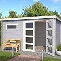 Blokhut Timian 380x230 Platinum Grey