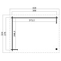 Blokhut Lara 380x275 (groen geïmpregneerd)