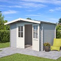 Blokhut Baltimore 292x230 Platinum Grey-Wit
