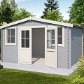 Blokhut Dallas 376x292 Platinum Grey-Wit