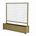 Bloembak Horst 40x180cm met rek