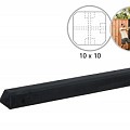 Betonpaal glad met diamantkop 10x10x280 cm, antraciet gecoat, T-paal.